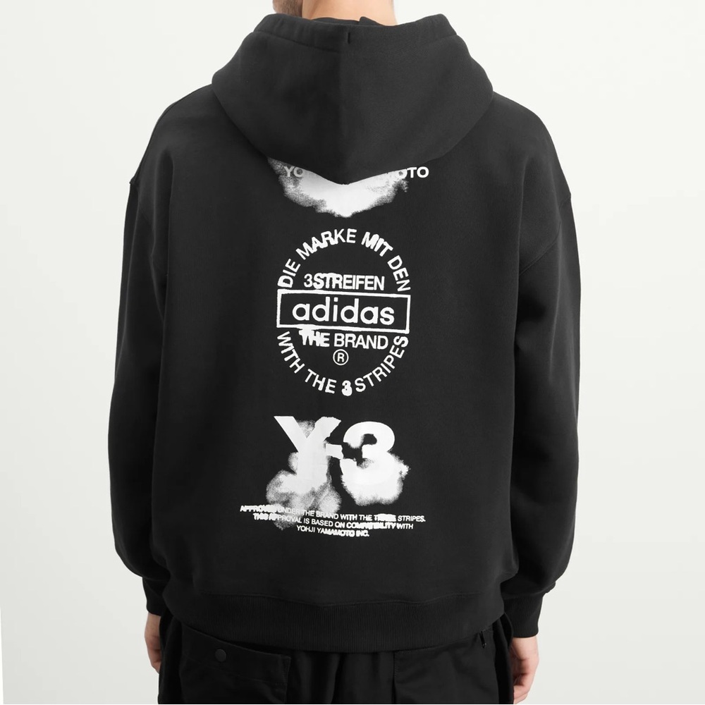 Adidas Y-3 Graphic Hoodie Black
